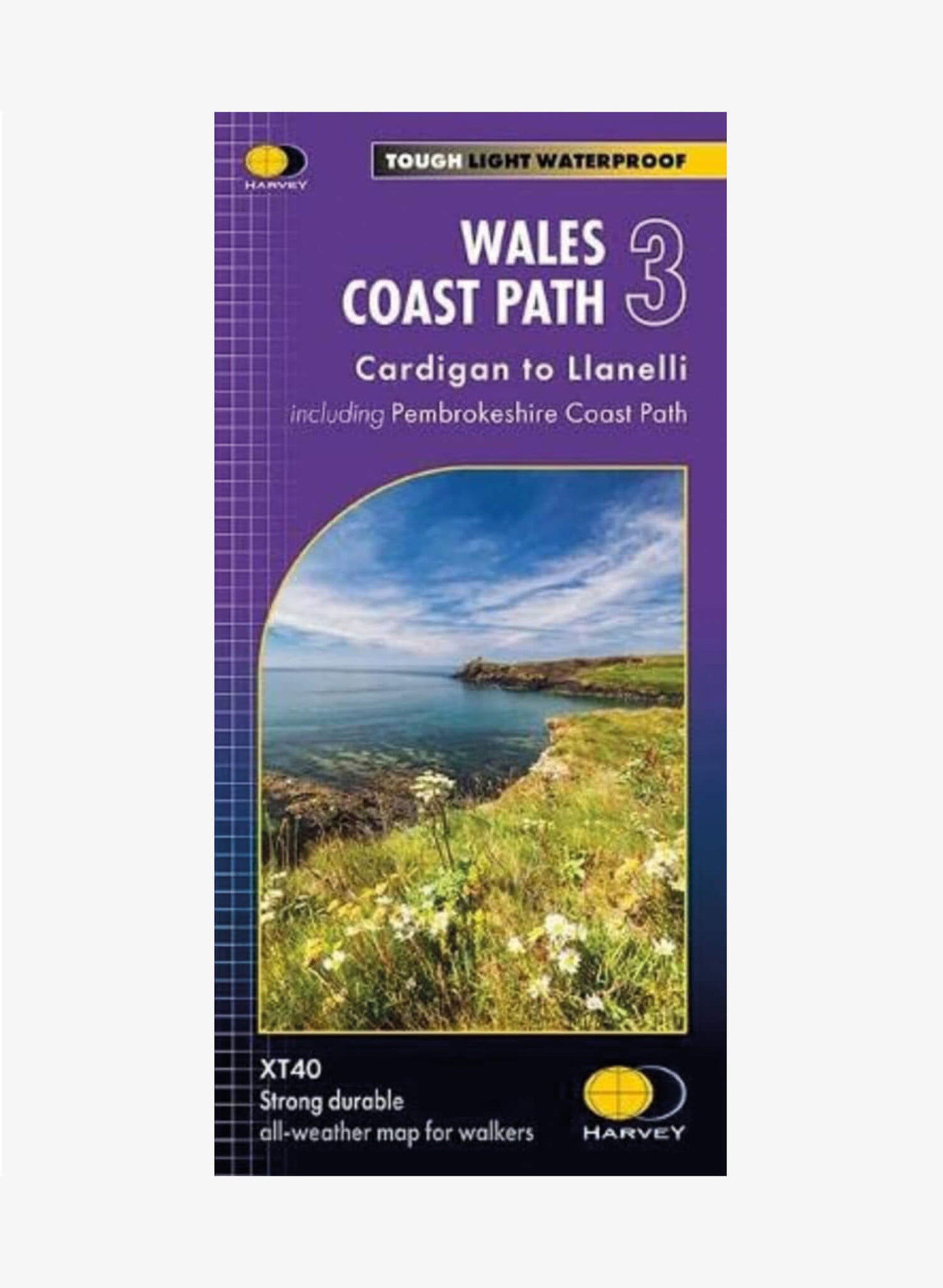 Wales Coast Path Trail Map 3 - Cardigan to Llanelli - Harvey Maps