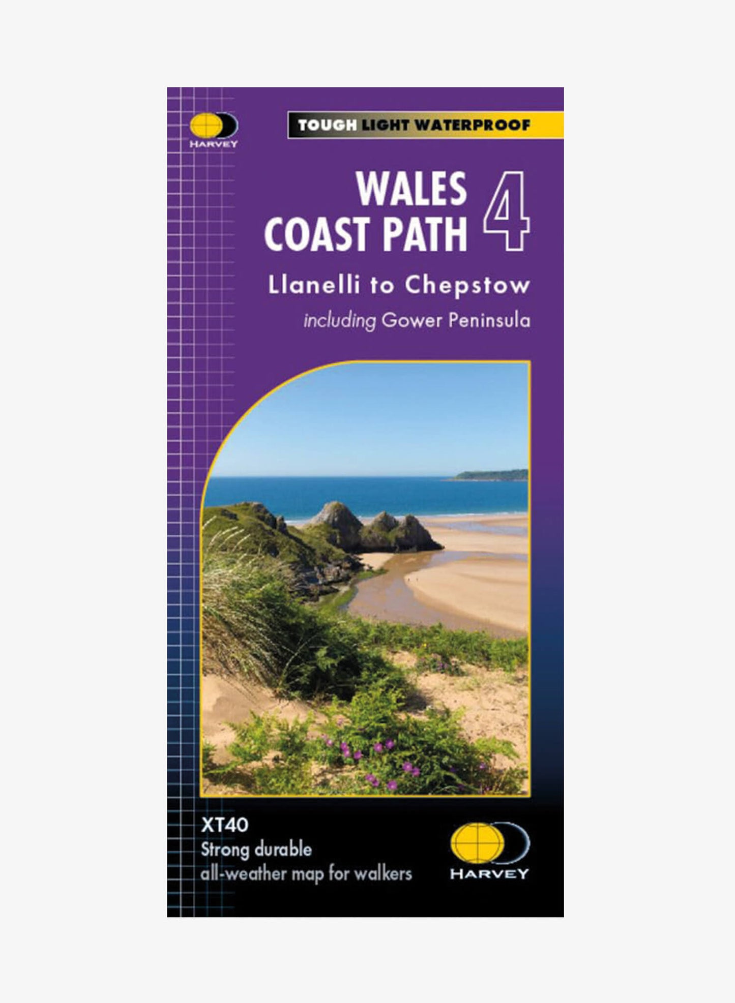 Wales Coast Path Trail Map 4 - Llanelli to Chepstow - Harvey Maps
