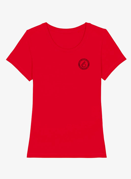 Explore More Outline Fitted T-Shirt - Red - Wales Coast Path