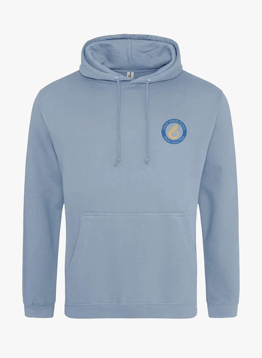 Coastal Scenes Hoodie - Dusky Blue - Front - Wales Coast Path