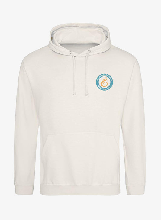 Coastal Scenes Hoodie - Vanilla Milkshake - Front - Welsh - Wales Coast Path