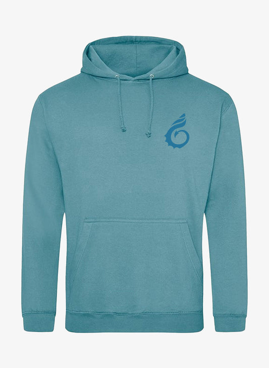Hazy Sunset Hoodie - Seafoam- Front - Wales Coast Path