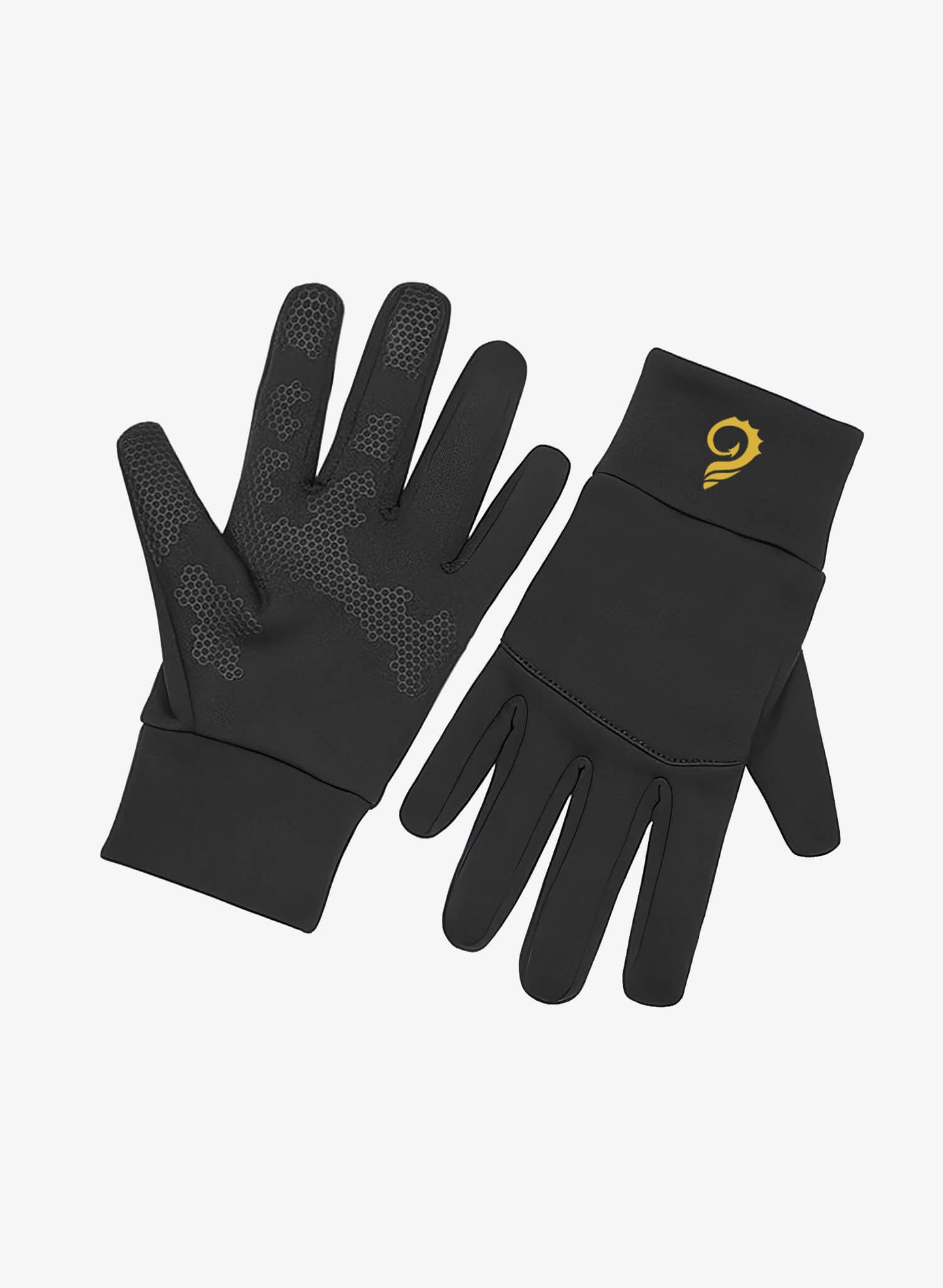 Softshell Sports Tech Gloves - Black - Wales Coast Path