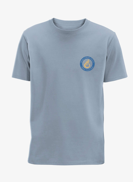 Coastal Scenes T-Shirt - Mineral Blue - Front - Wales Coast Path