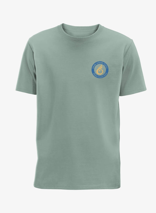 Coastal Scenes T-Shirt - Sage - Front - Welsh - Wales Coast Path