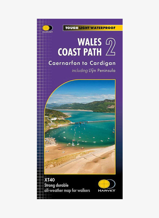 Wales Coast Path Trail Map 2 - Caernarfon to Cardigan - Harvey Maps