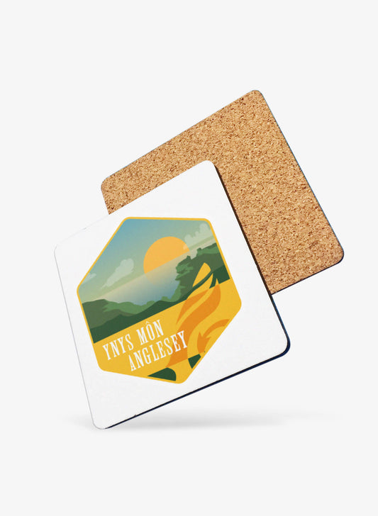 Wales Coast Path Anglesey drinks coaster