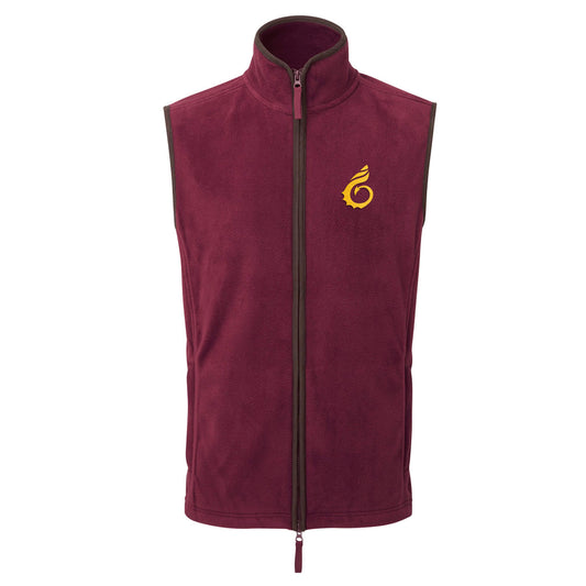 Artisan Fleece Gilet - Burgundy - Wales Coast Path