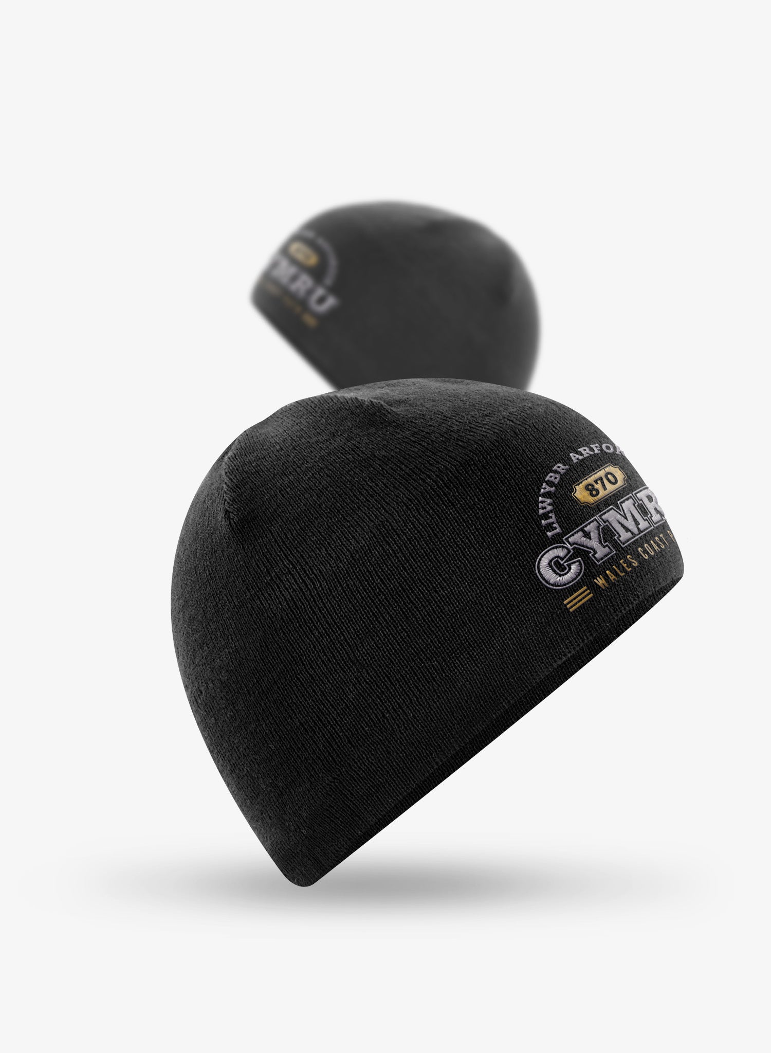 Wales Coast Path embroidered water repellent breathable beanie hat