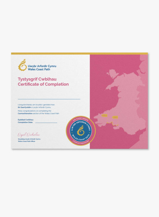 Wales Coast Path Carmarthenshire Completion Certificate