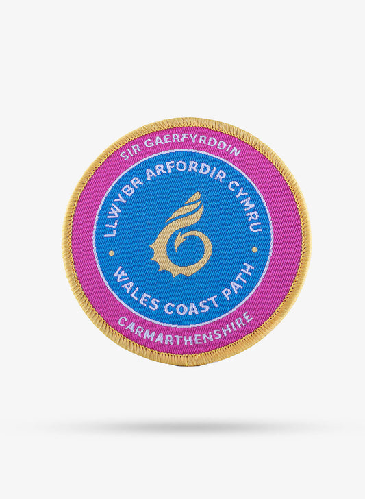 Wales Coast Path Carmarthenshire Woven Badge