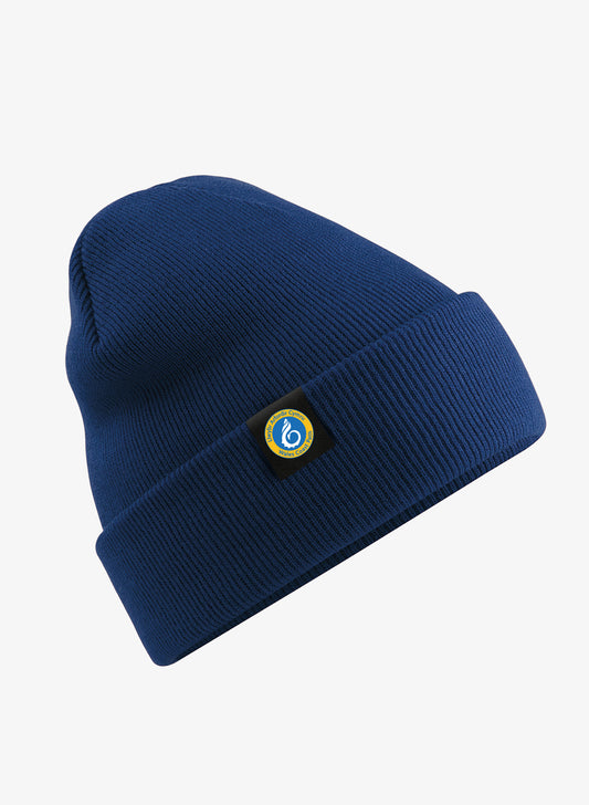 Navy Embroidered Logo Beanie - Wales Coast Path