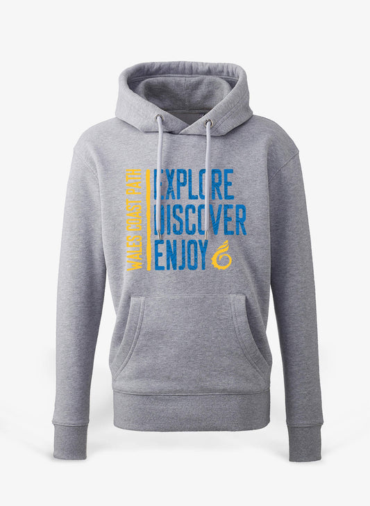 Grey Wales Coast Path Explore Discover Enjoy Hoodie