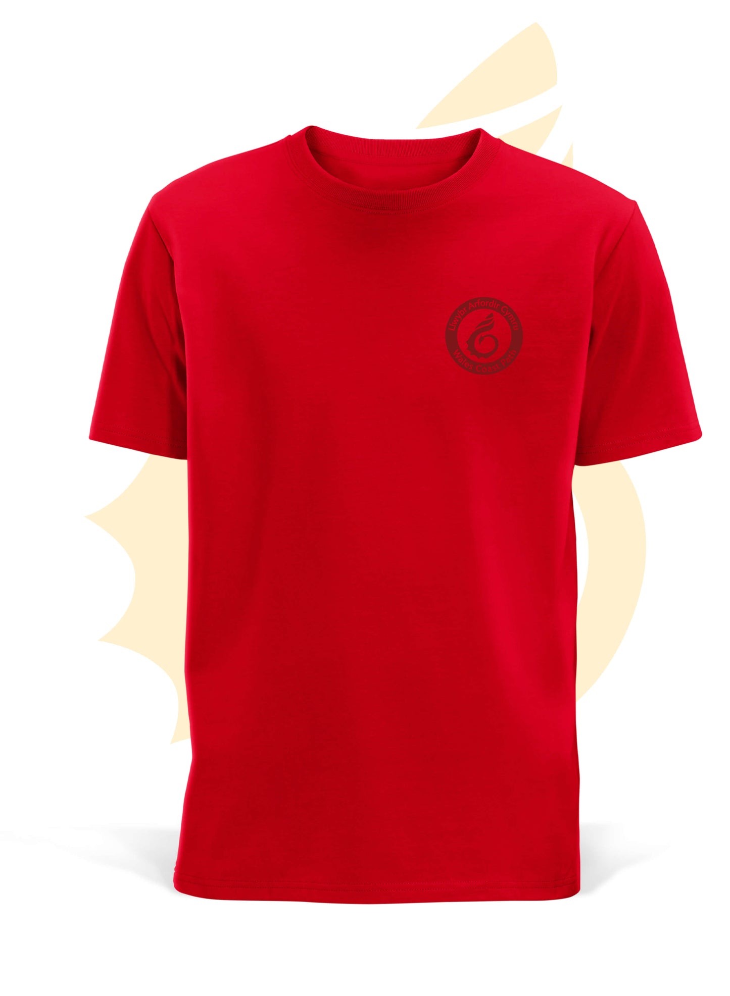 Explore More Outline T-Shirt | Red | Front | Wales Coast Path