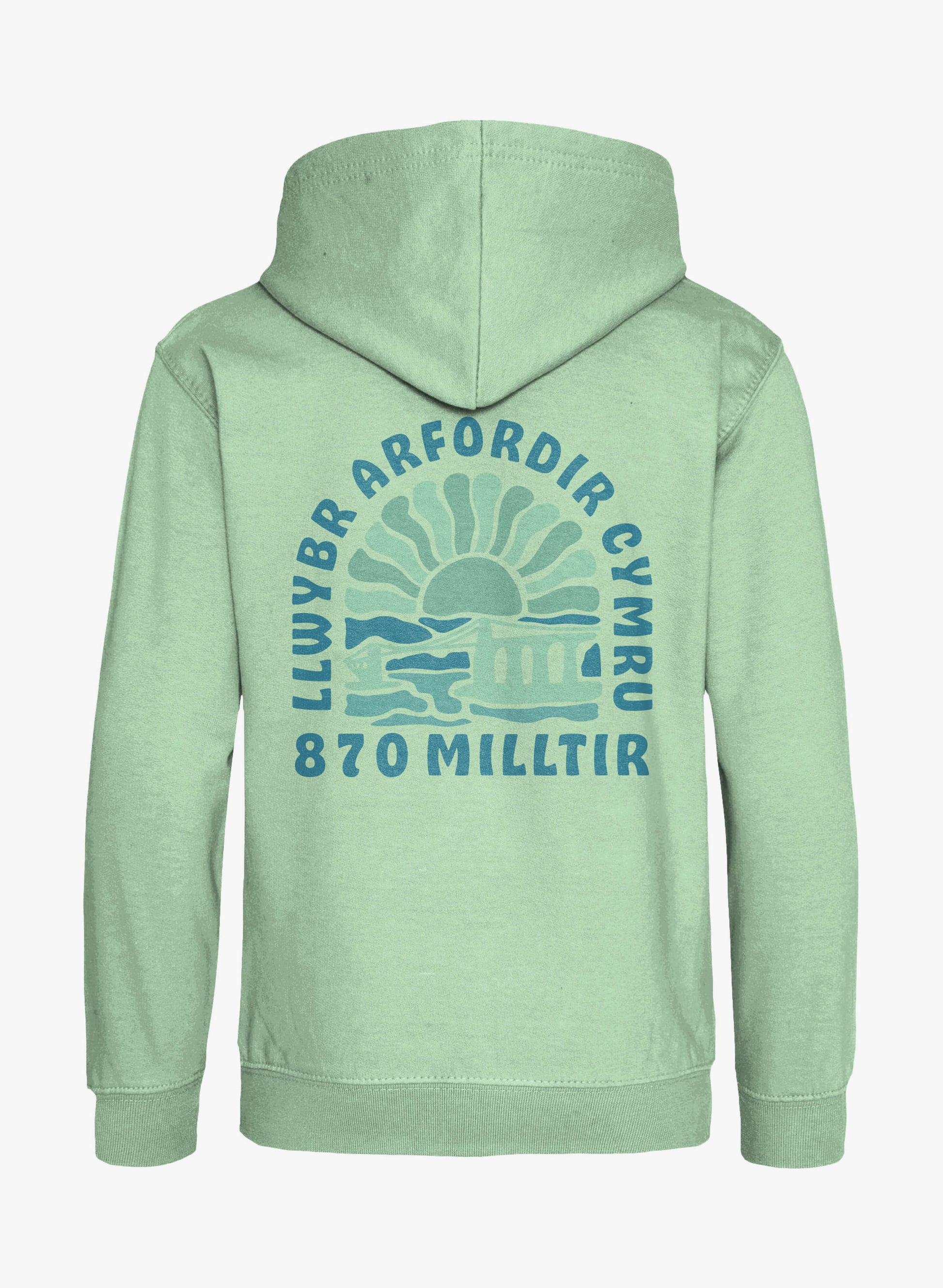 Hazy Sunset Hoodie - Apple - Back - Welsh - Wales Coast Path