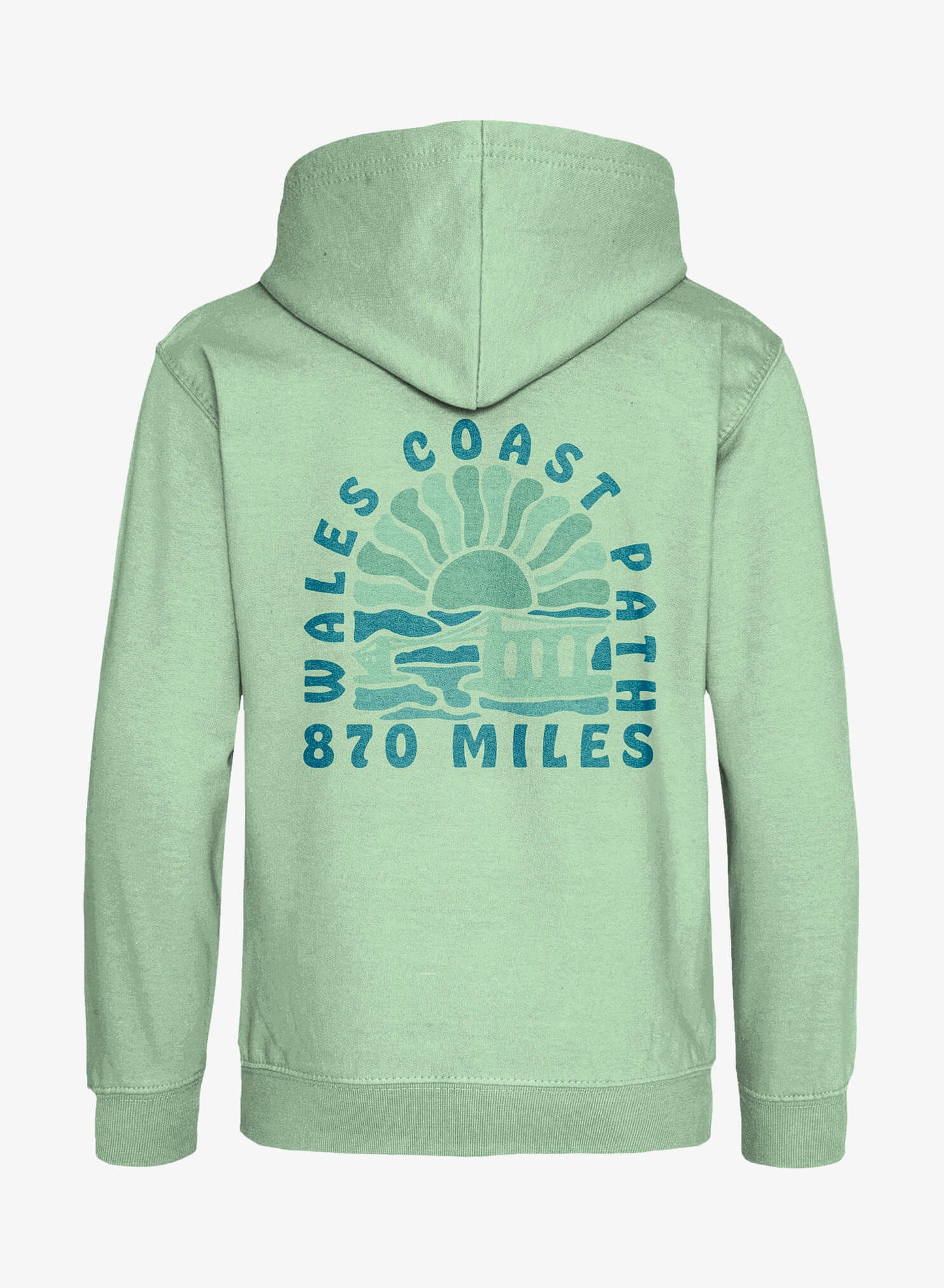 Hazy Sunset Hoodie - Apple - Back - Wales Coast Path