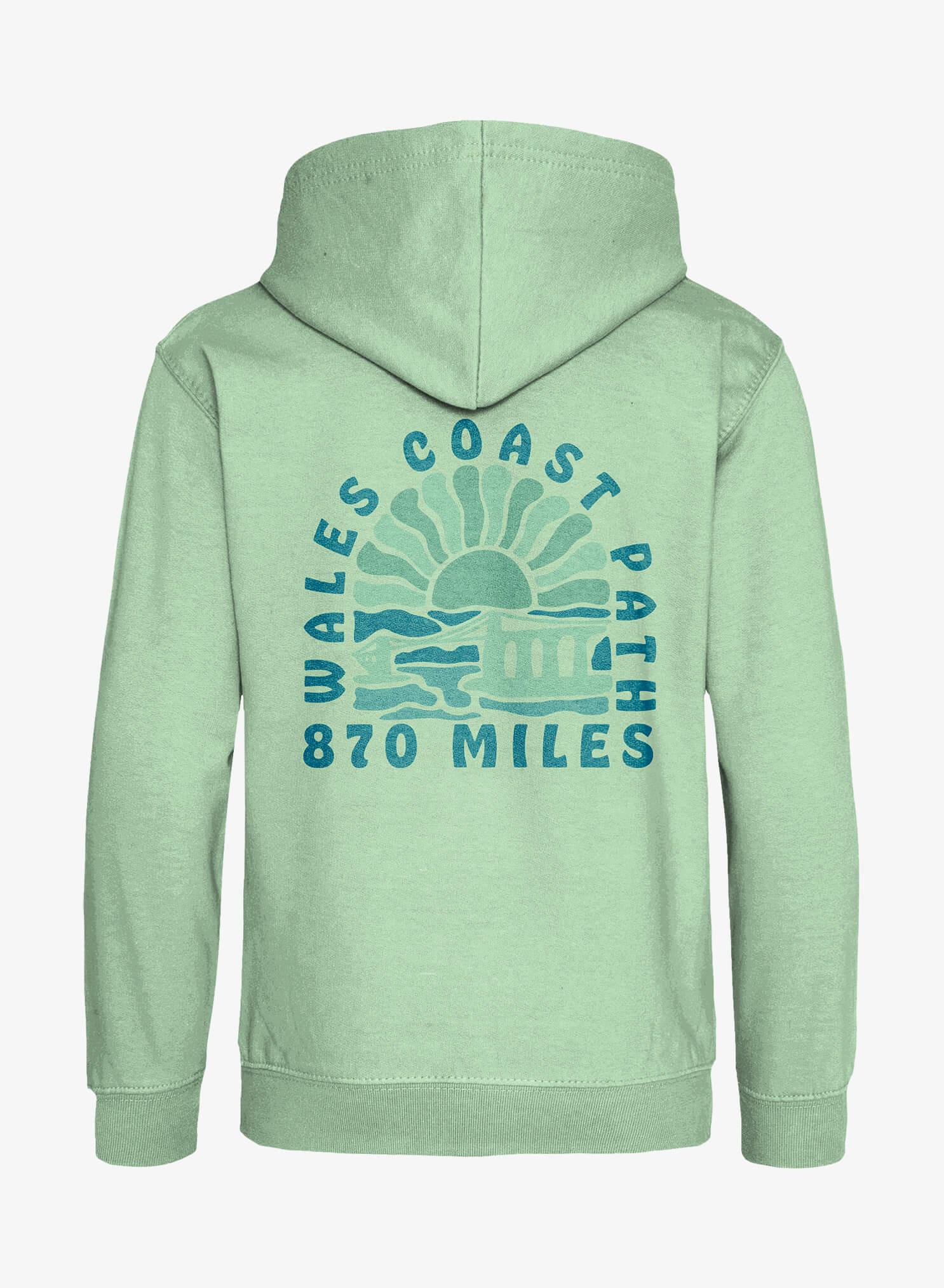 Hazy Sunset Hoodie - Apple - Back - Wales Coast Path