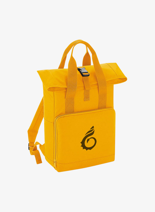 Wales Coast path Roll Top Backpack - Mustard