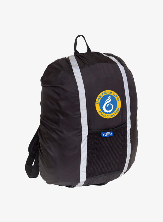 Backpack Cover - Black - Wales Coast Path