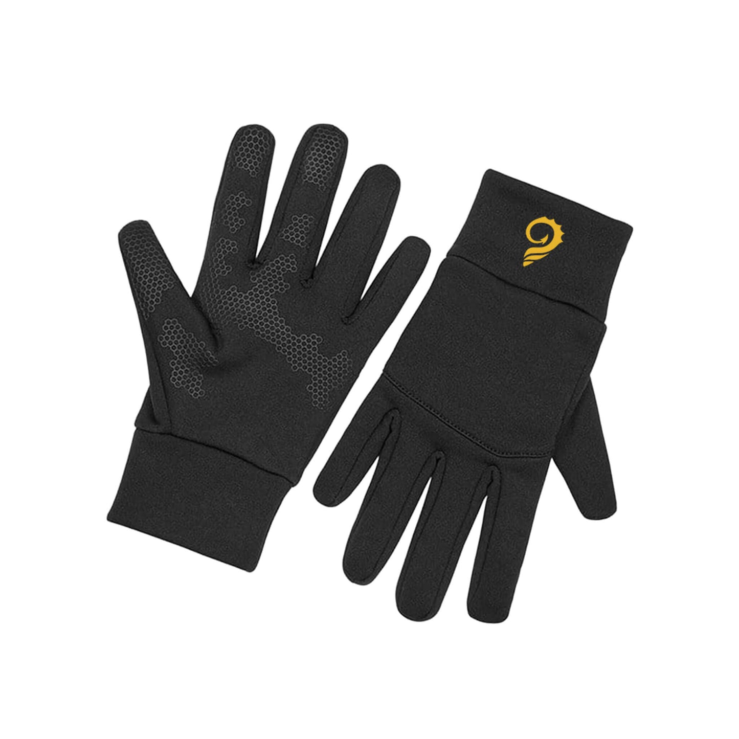 Softshell Sports Tech Gloves - Black - Wales Coast Path