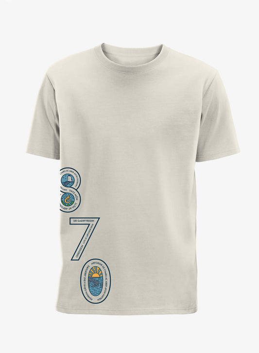 870 Miles T-Shirt - Natural - Front - Welsh - Wales Coast Path