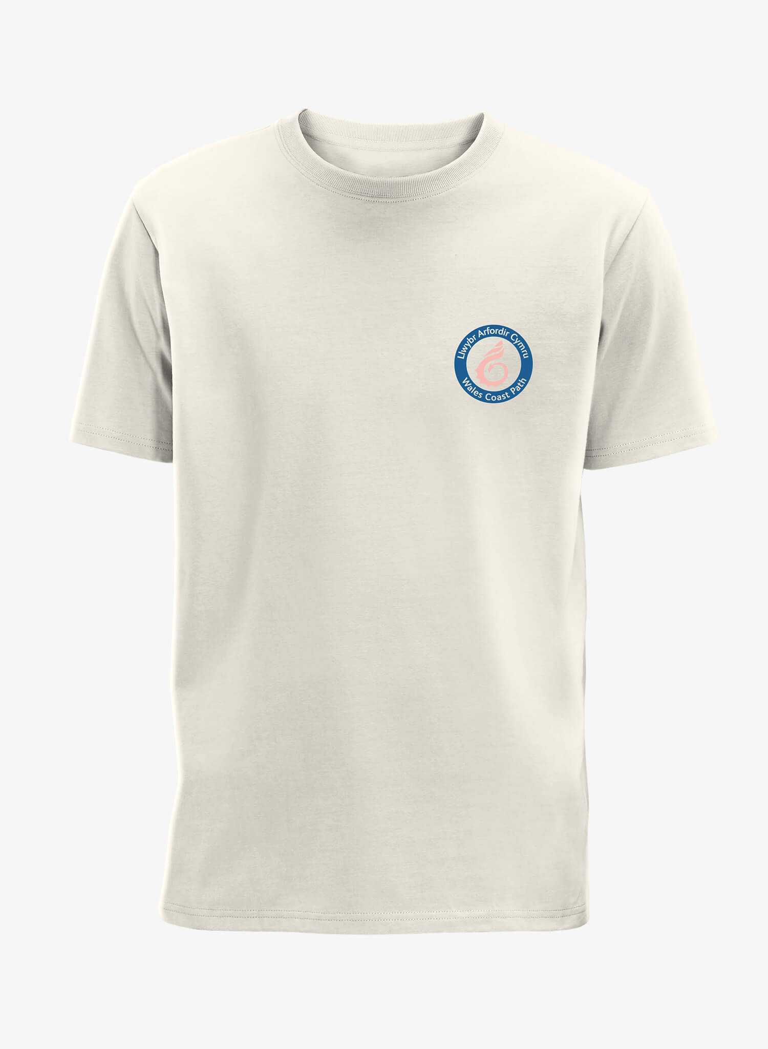 Lighthouse T-Shirt - Natural - Front - Welsh - Wales Coast Path