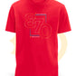 Wales Coast Path 870 design on red unisex t-shirt
