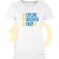Wales Coast Path white Explore Discover Enjoy womens fitted t-shirt