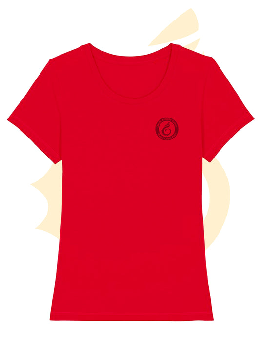 Explore More Outline Fitted T-Shirt - Red - Wales Coast Path