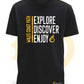 Black Explore Discover Enjoy t-shirt